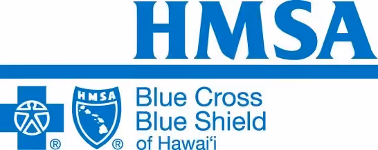 HMSA and Blue Cross Blue Shield of Hawaii logos with registered trademarks