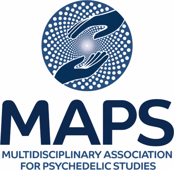 MAPS Multidisciplinary Association for Psychedelic Studies logo with hands and circular pattern
