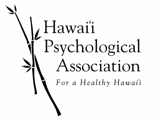 Hawaii Psychological Association logo with bamboo design and tagline "For a Healthy Hawaii"