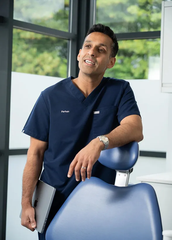 Dr Ferhan Ahmed at FAME Dentistry, Scotland Street, Glasgow