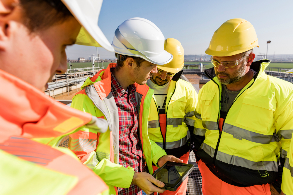 illustration of a roofing safety seminar