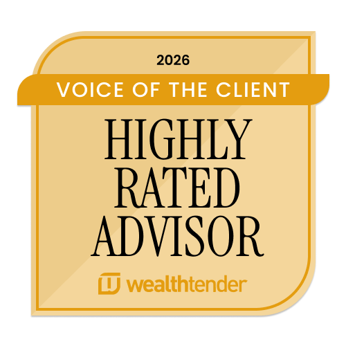 Wealthtender 2025 Voice of the Client Highly Rated Advisor badge.