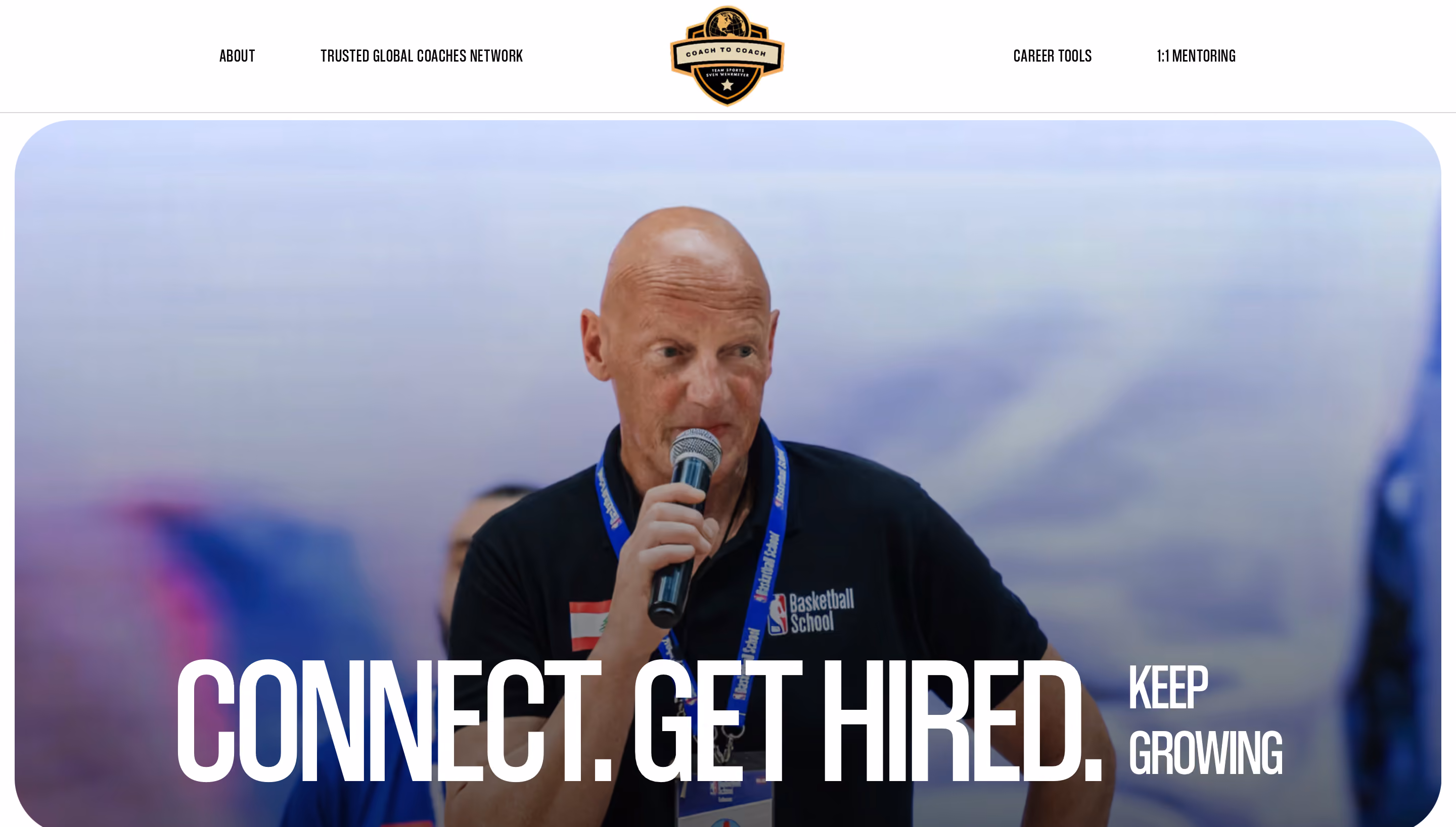 Coach to Coach coaching platform, a custom Webflow website designed and developed by Natasha