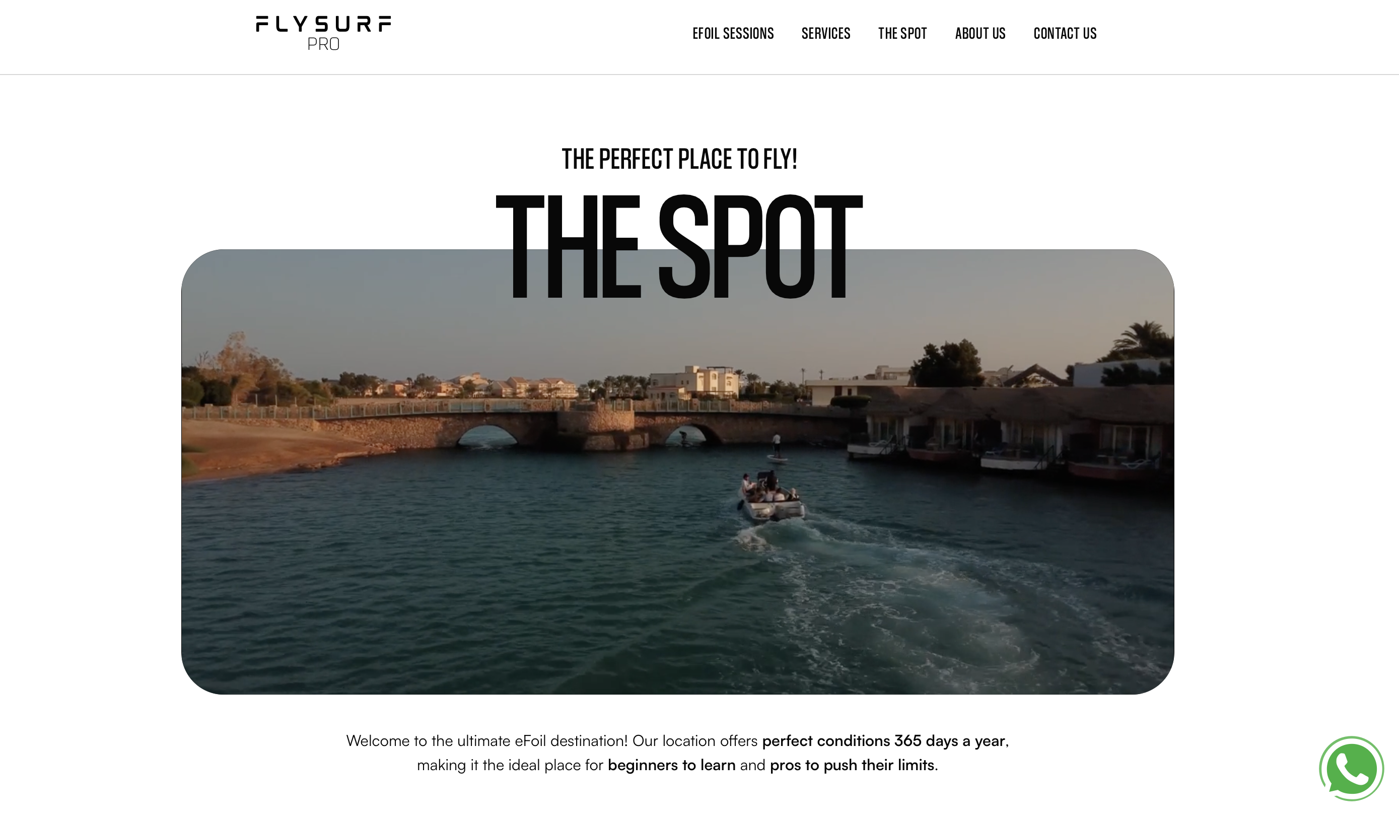 FlySurfPro kitesurfing brand, a responsive Webflow website designed and developed by Natasha