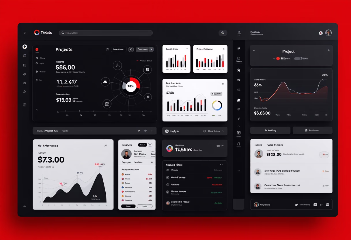 interface of project management software (for a b2b saas)
