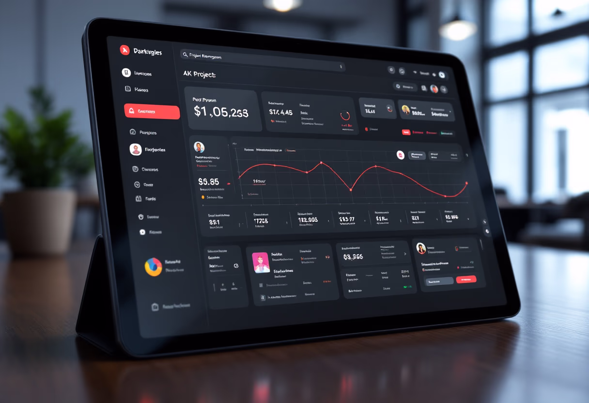 interface of project management software (for a b2b saas)