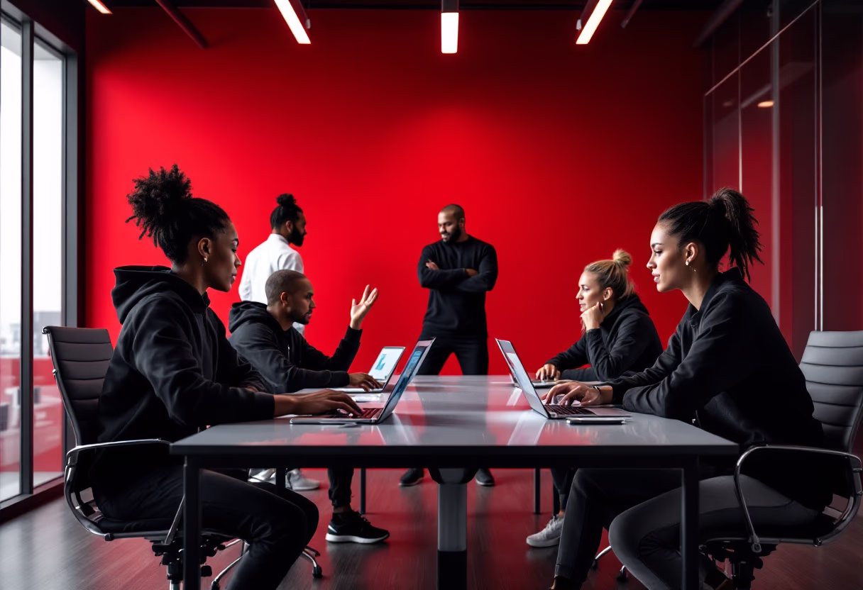 image of a business meeting (for a data analytics and business intelligence)