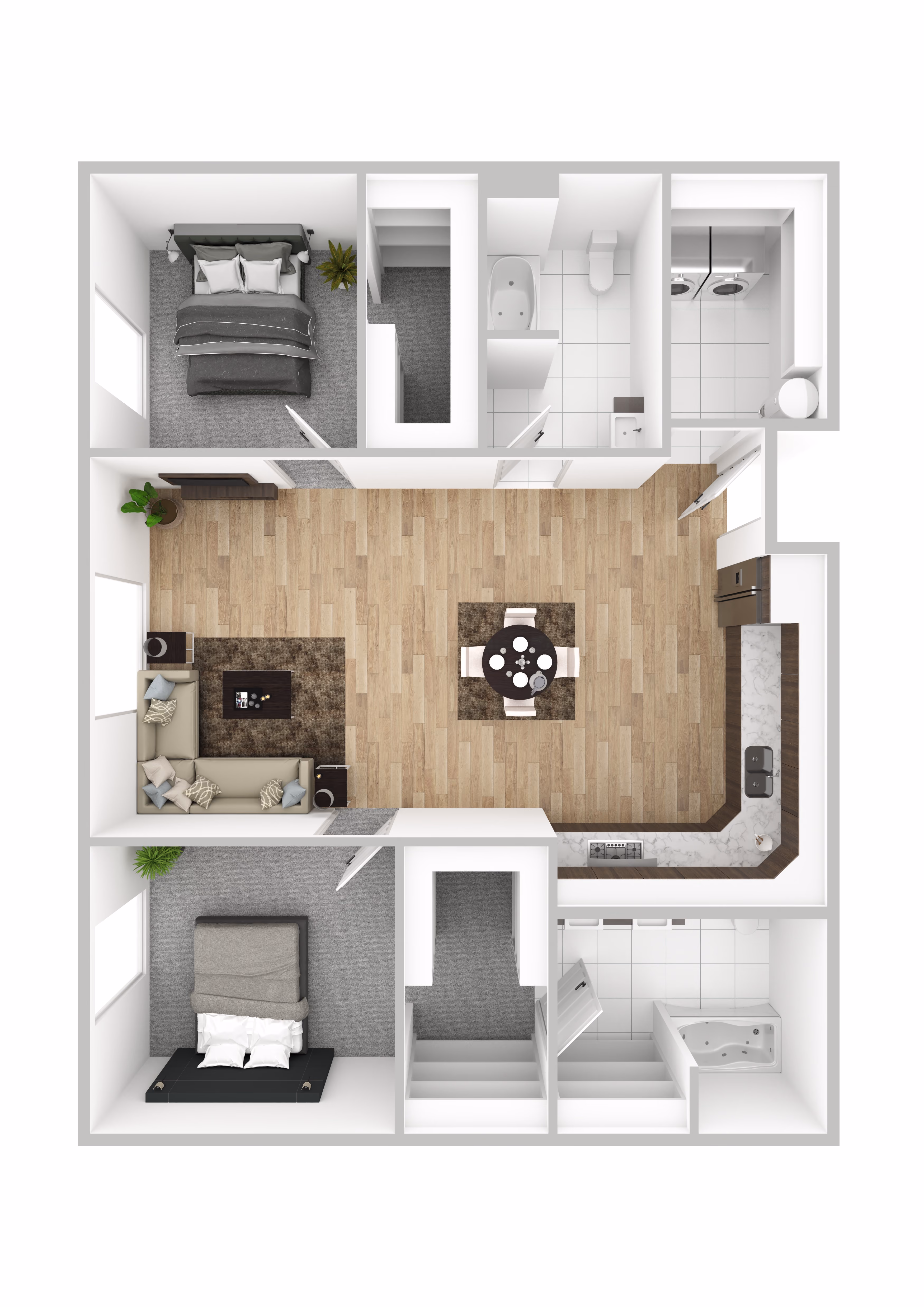 Marion Crossing 2-bedroom 2-bathroom floor plan