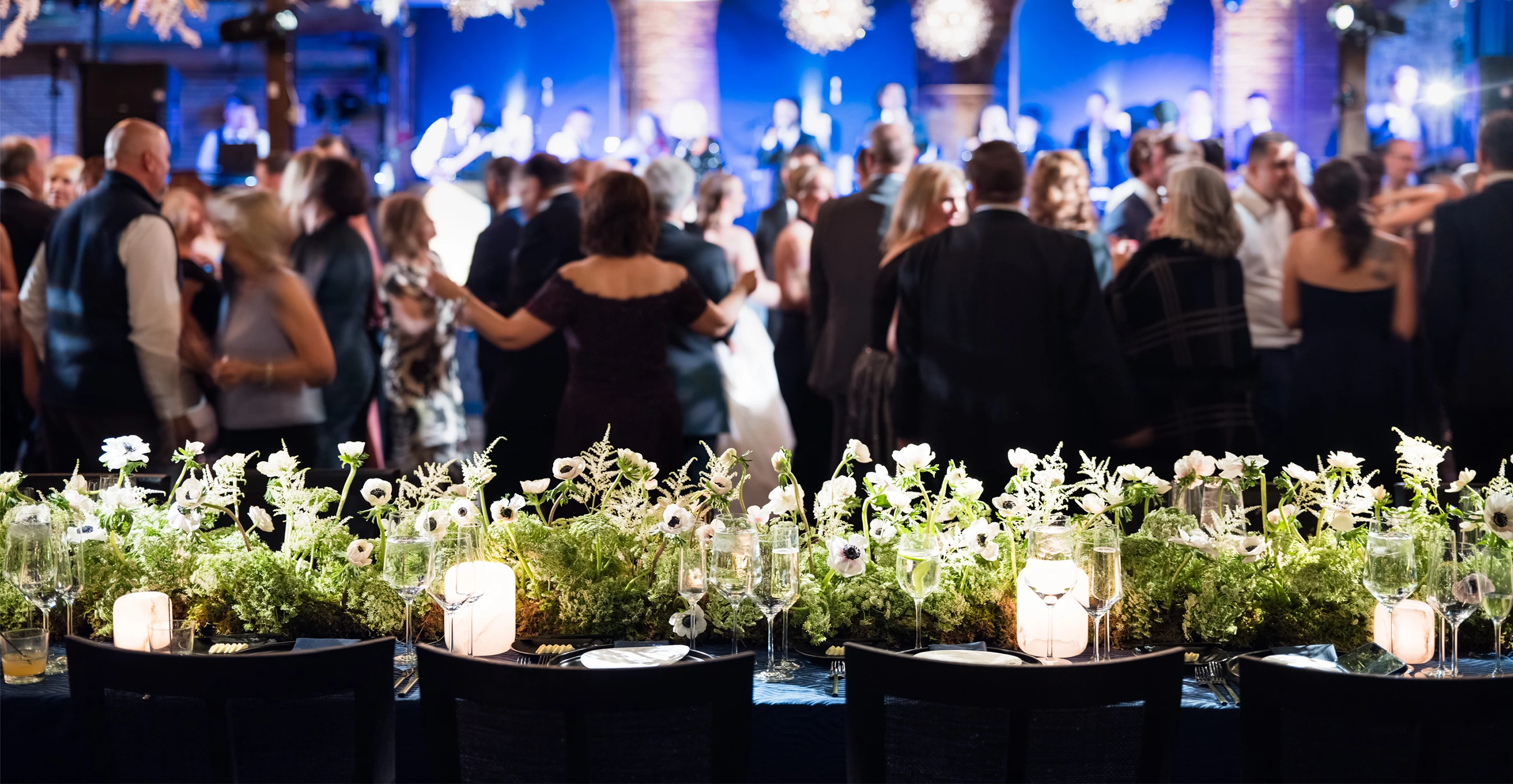 photo of an elegant wedding reception