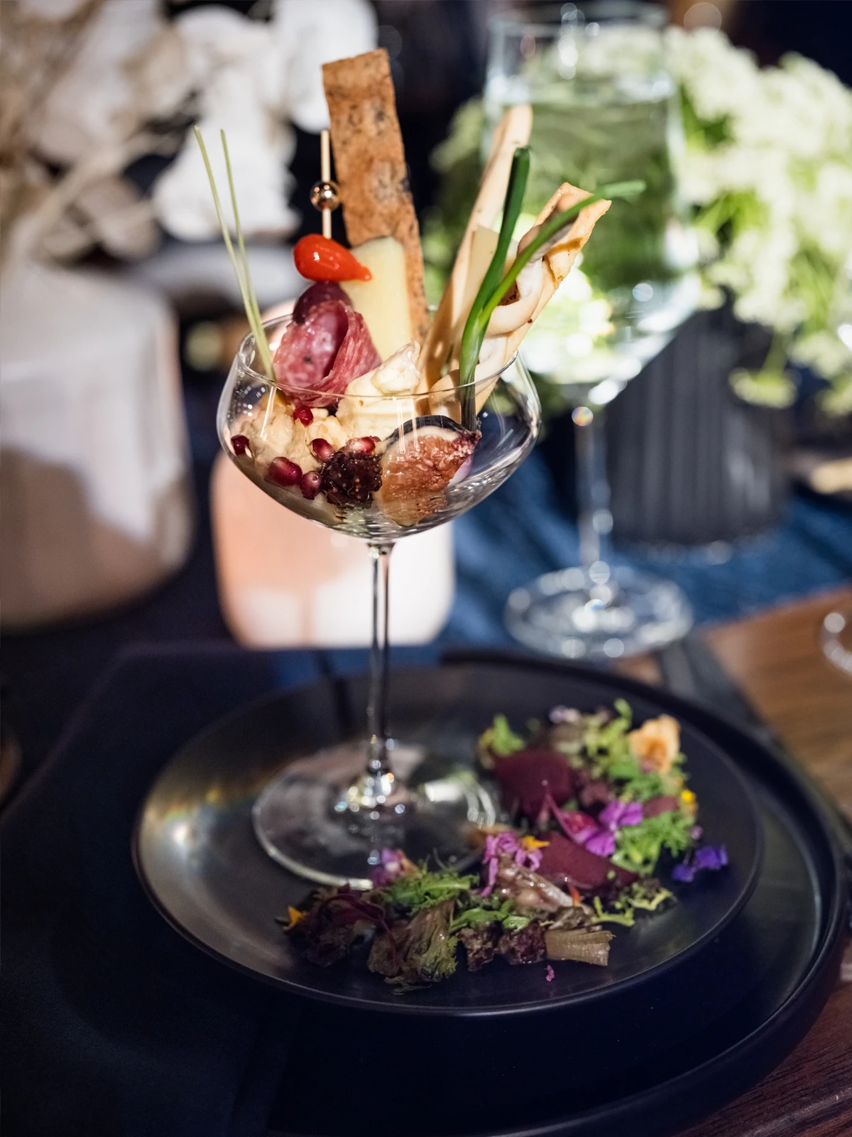 photo of elegant hors d'oeuvres at a wedding