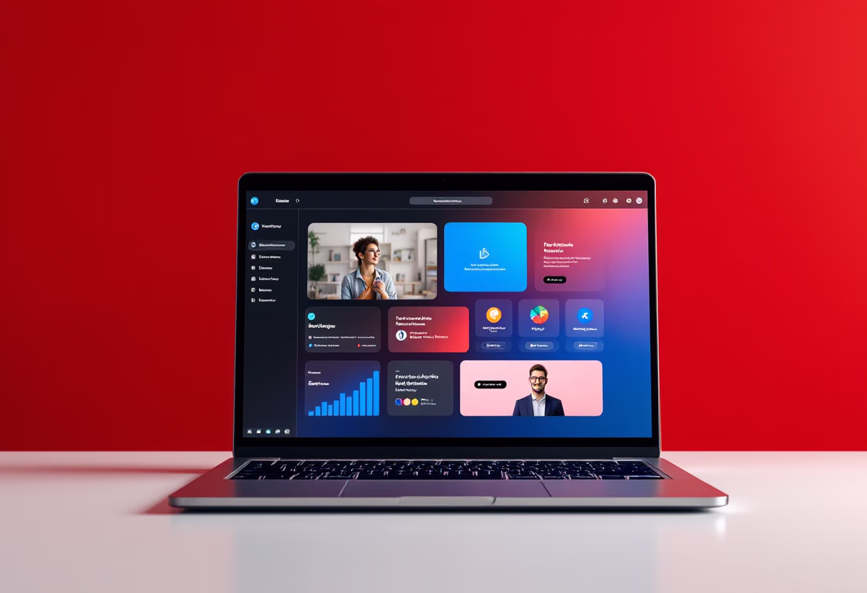 image of a computer showcasing educational software (for edtech)