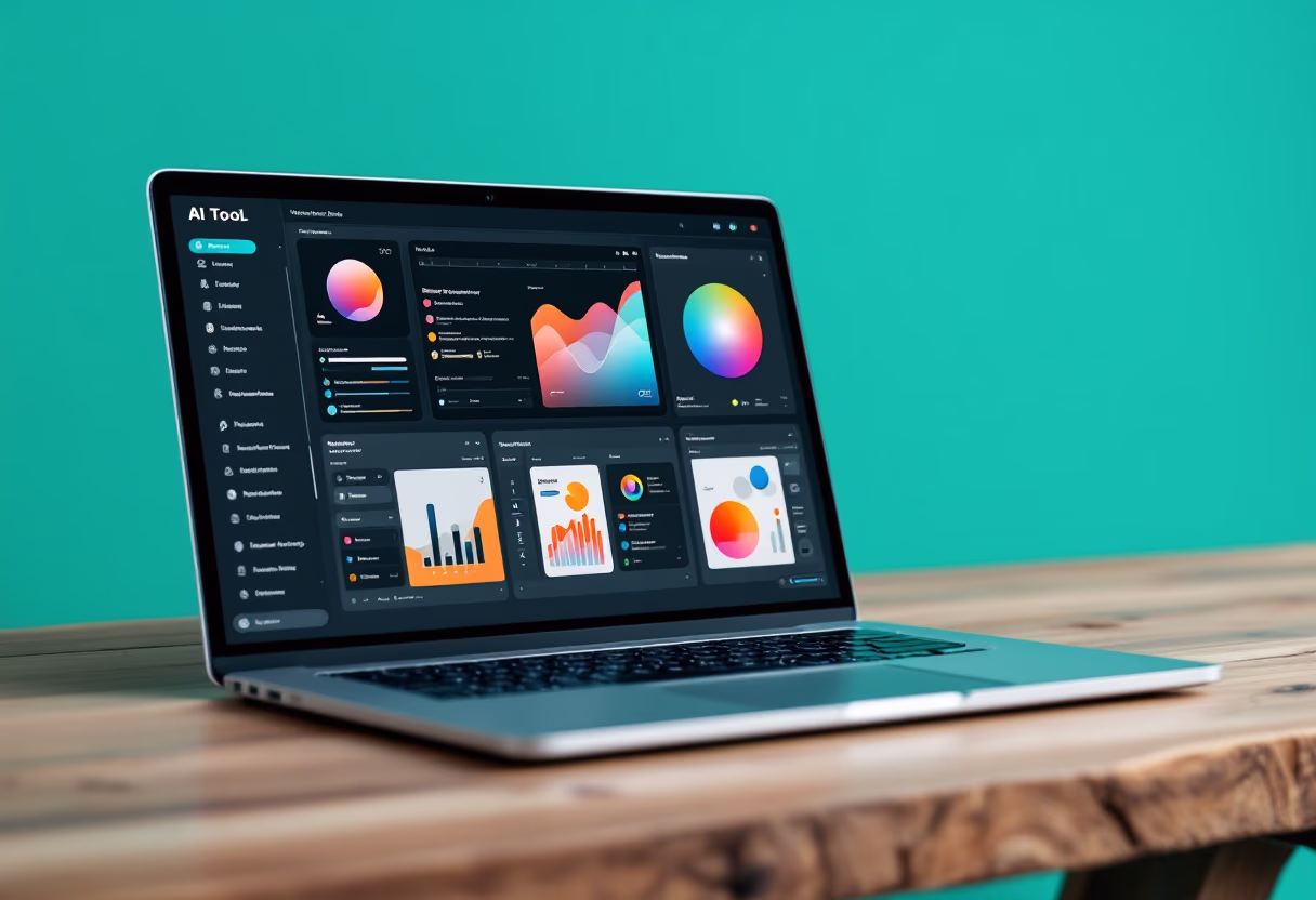 [interface] interface of ai tool on a laptop
