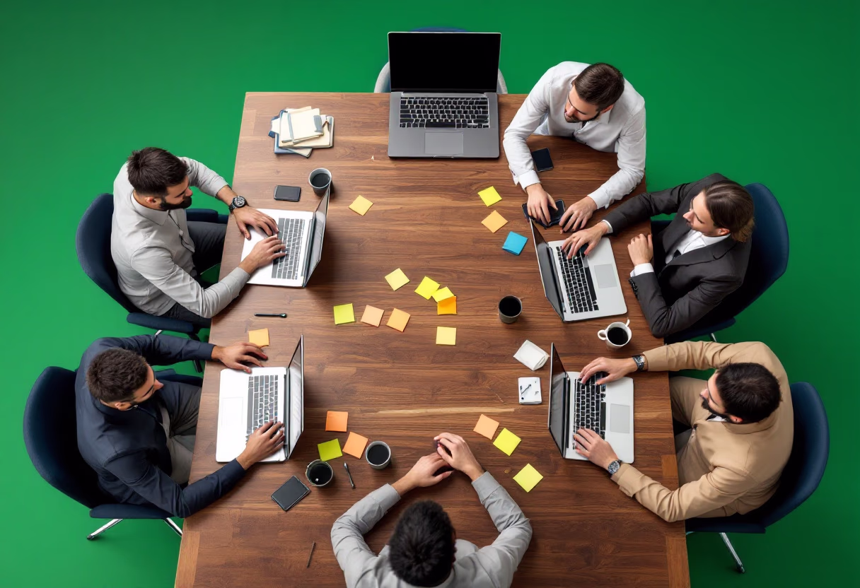 image of a brainstorming session for a consulting firm