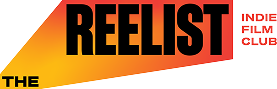 The Reelist Indie Film Club text with gradient orange to red rectangle background.