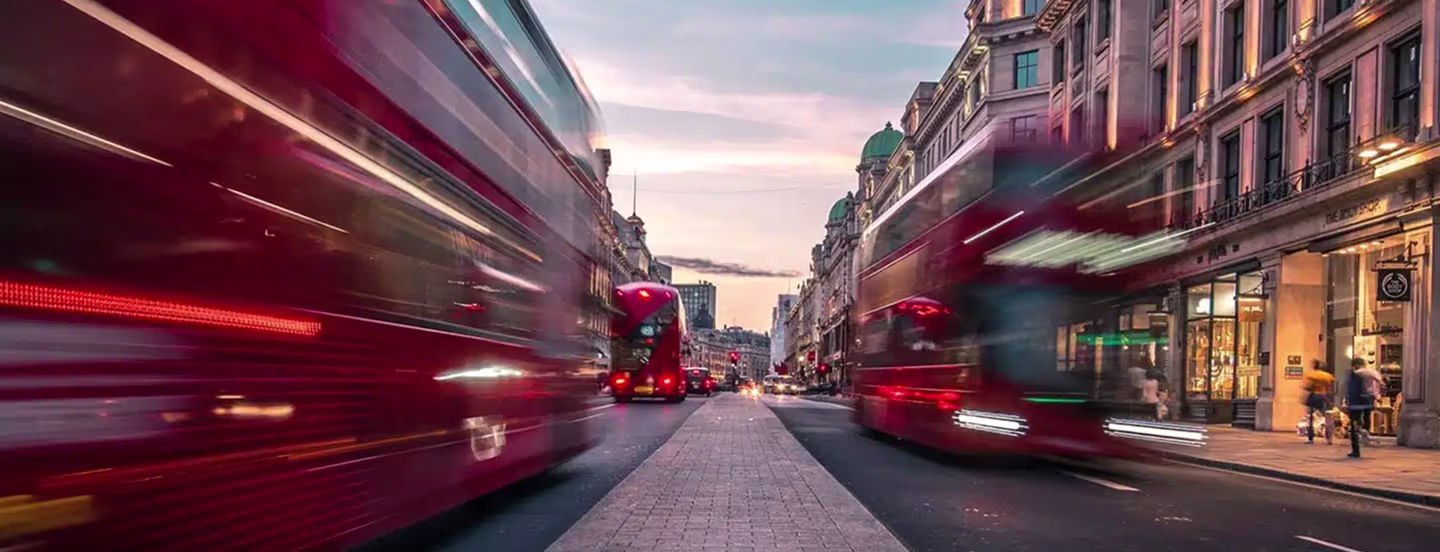 London Buses passing by