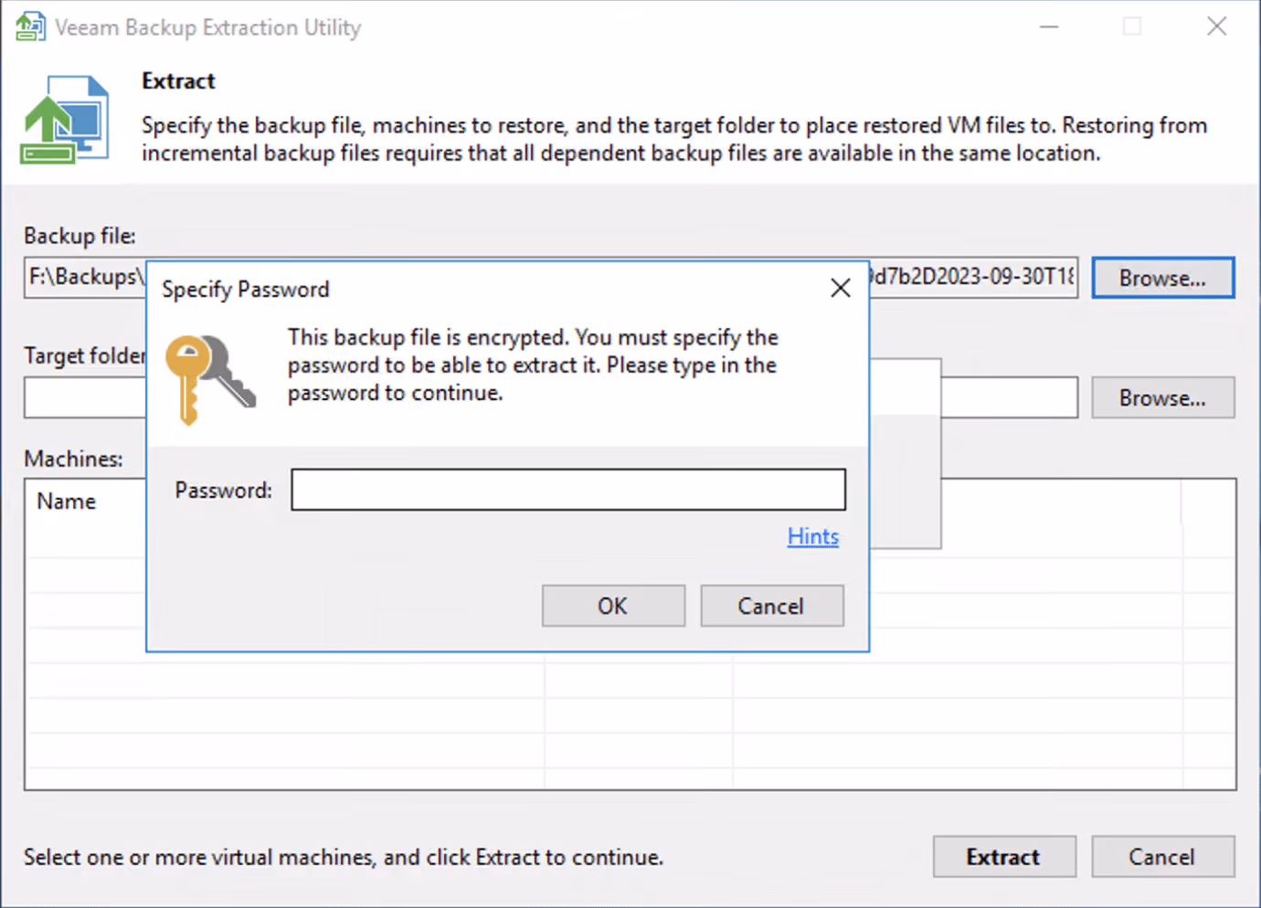 Veeam backup utility