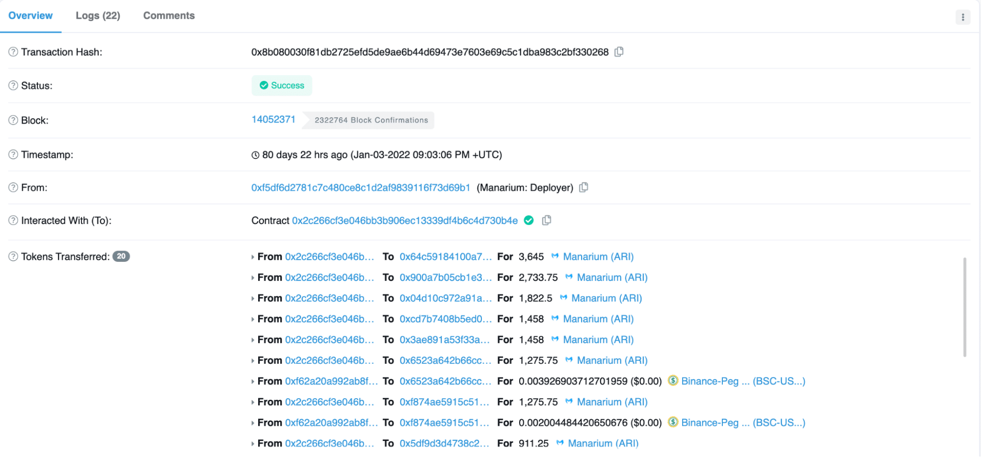 13 transaction