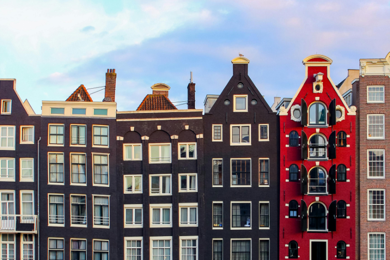 Colorful houses next to each other
