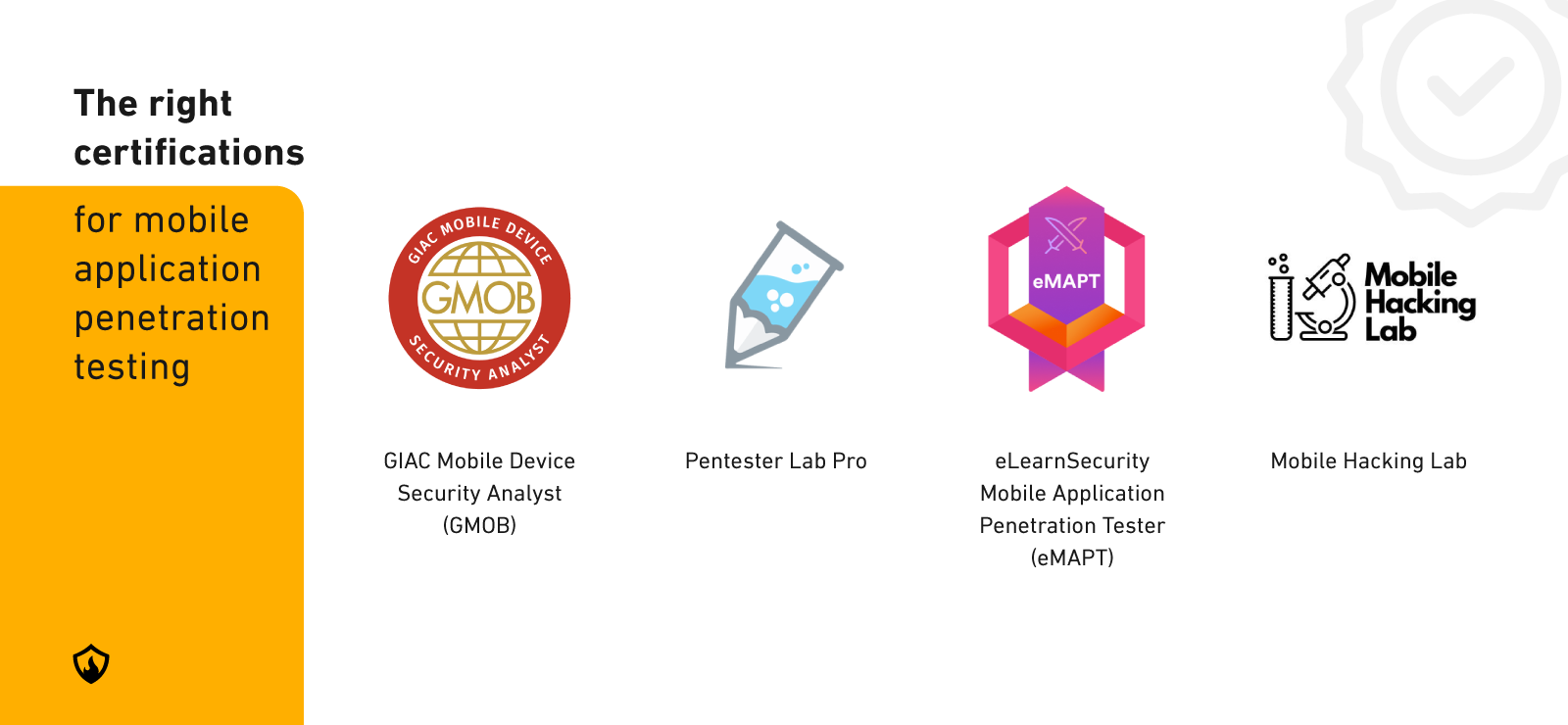 Certifications for mobile application penetration testing