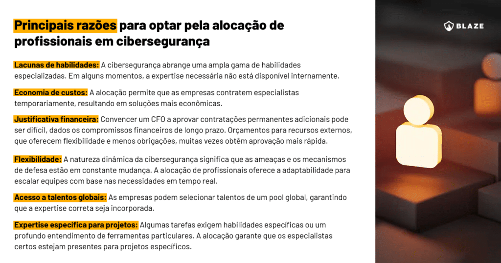 Por que optar pela alocação de pessoal em cibersegurança? 