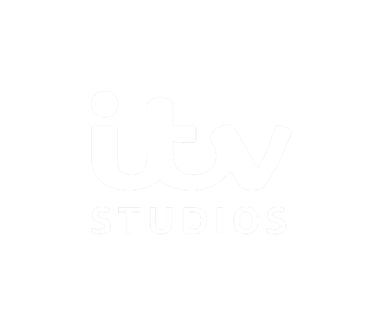 ITV logo in white lowercase letters on a black background.