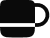 Silhouette of a coffee cup with a small handle on the right.