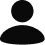 Simple black user profile icon with head and shoulders silhouette.