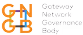 Gateway Network Governance Body logo with stylized GN and GB letters interconnected.