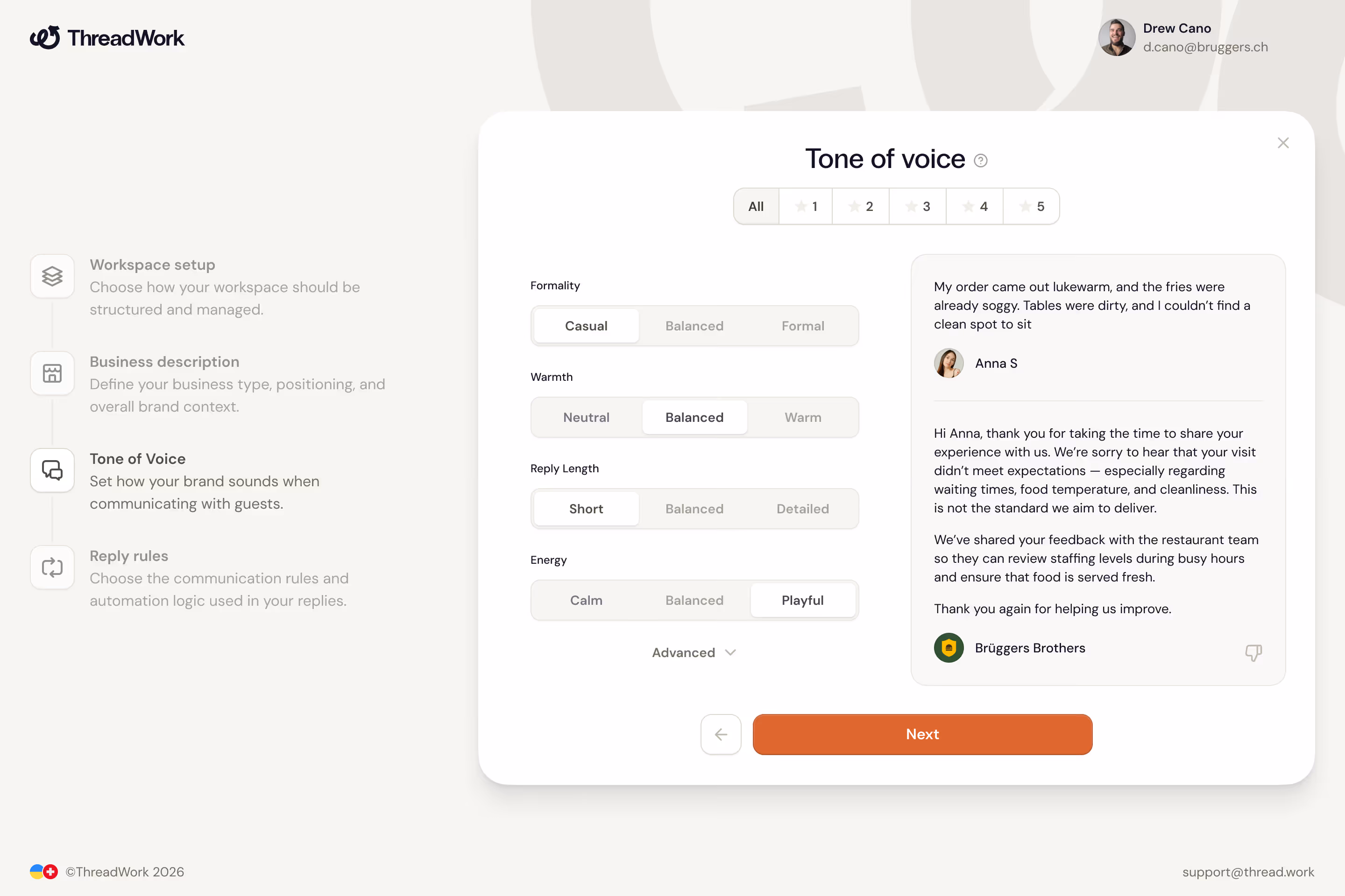 Dashboard mockup