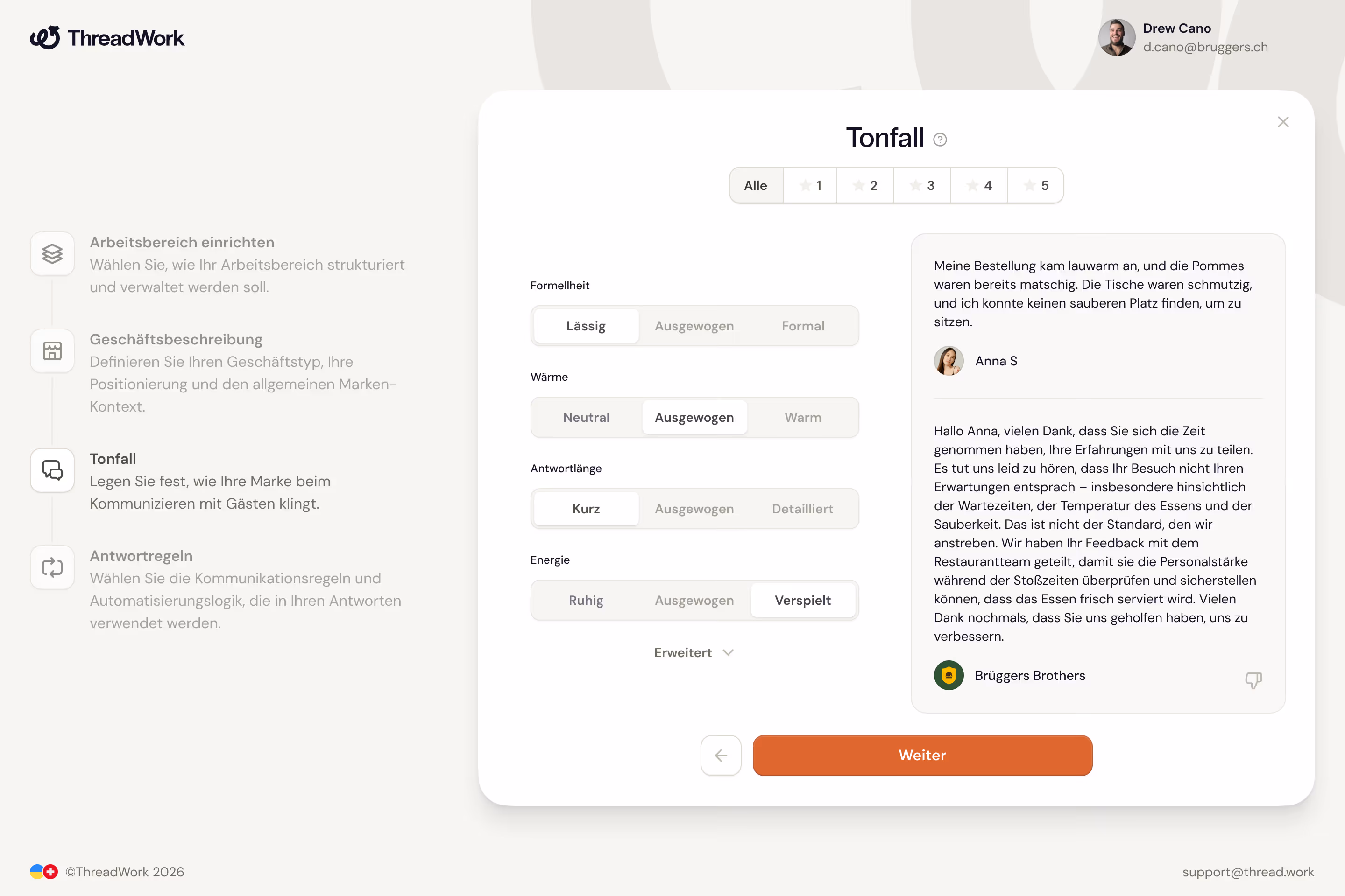 Dashboard mockup