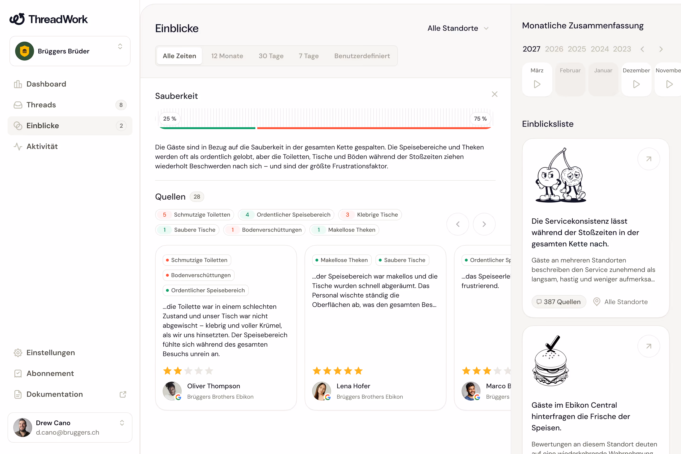 Dashboard mockup