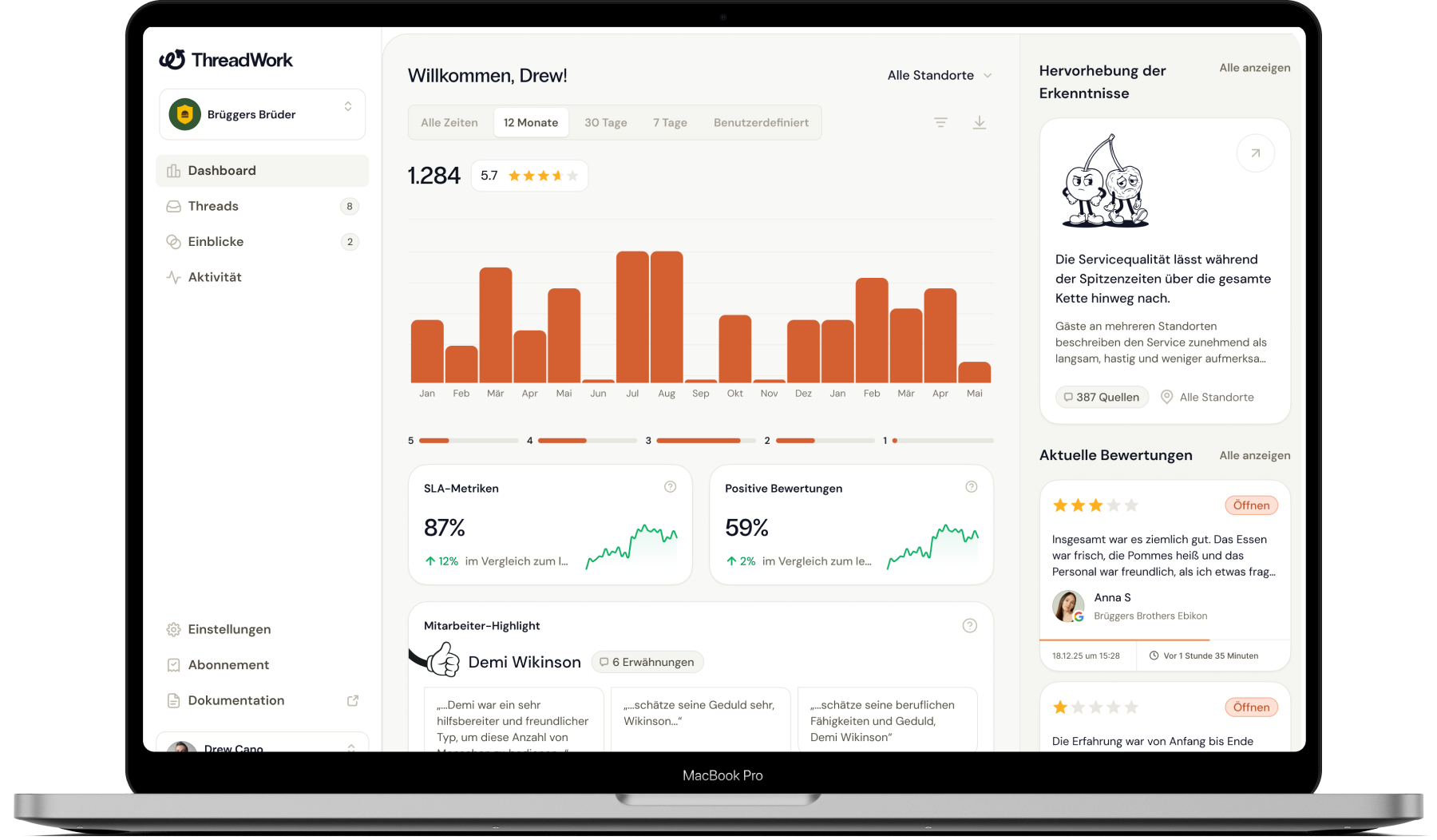 Dashboard mockup