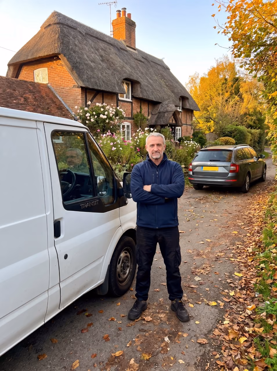 Graeme from Maxamy Mobile Autocare beside his van on a rural home visit