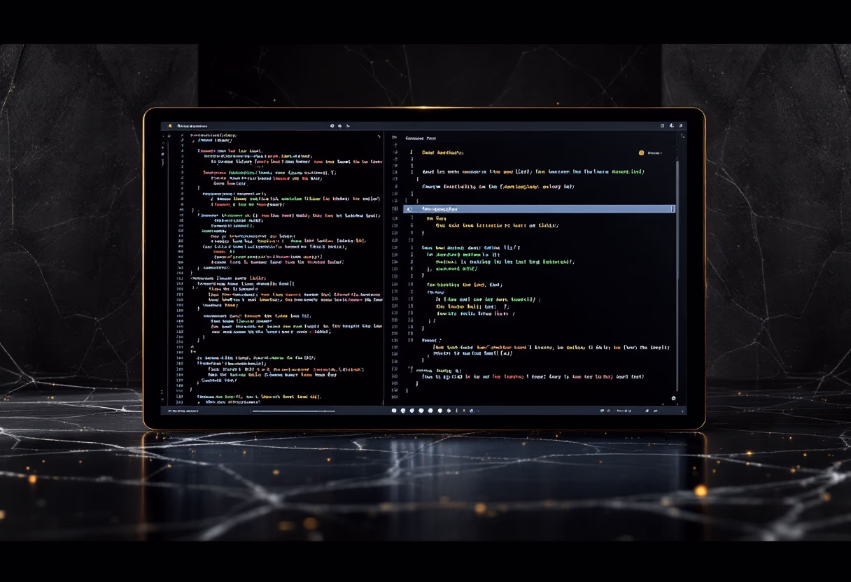 digital project: image of blockchain coding screen (for a blockchain and cryptocurrency)