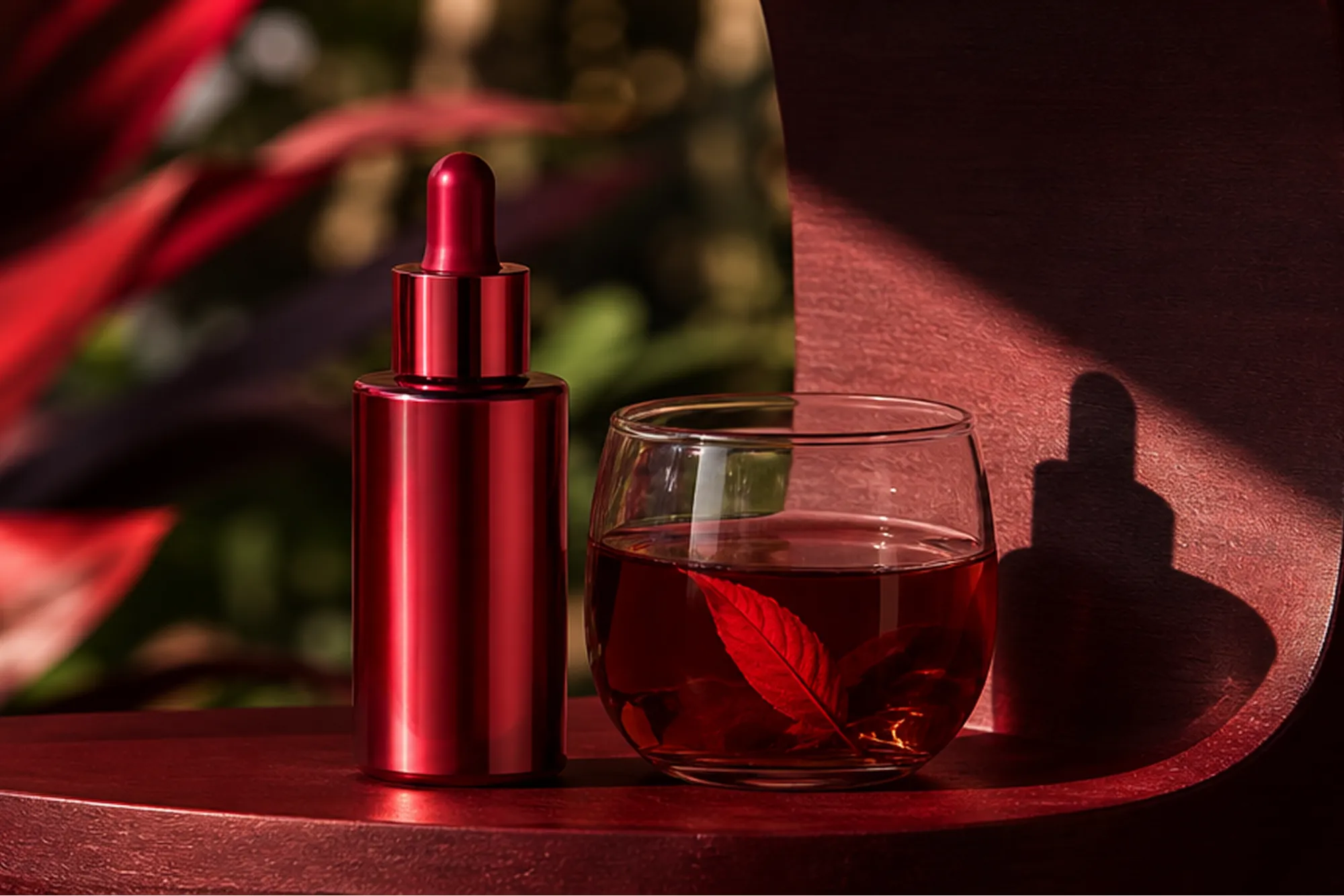 Peau Rouge explores the intersection of high-end wellness and bold editorial fashion. we developed a striking identity dominated by an intense crimson red color palette.
