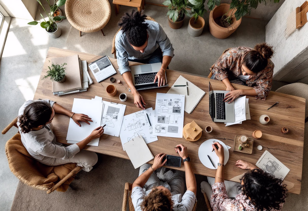image of diverse group collaboration (for a hr tech)