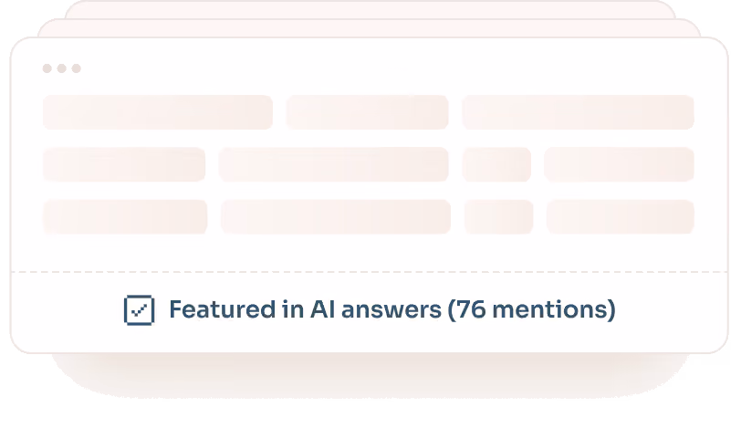 Featured in AI answers