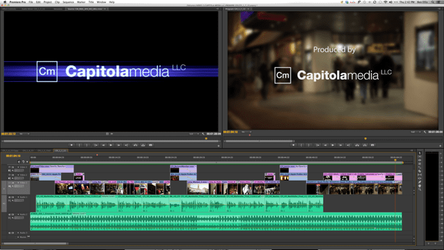 Adobe Premiere editing interface