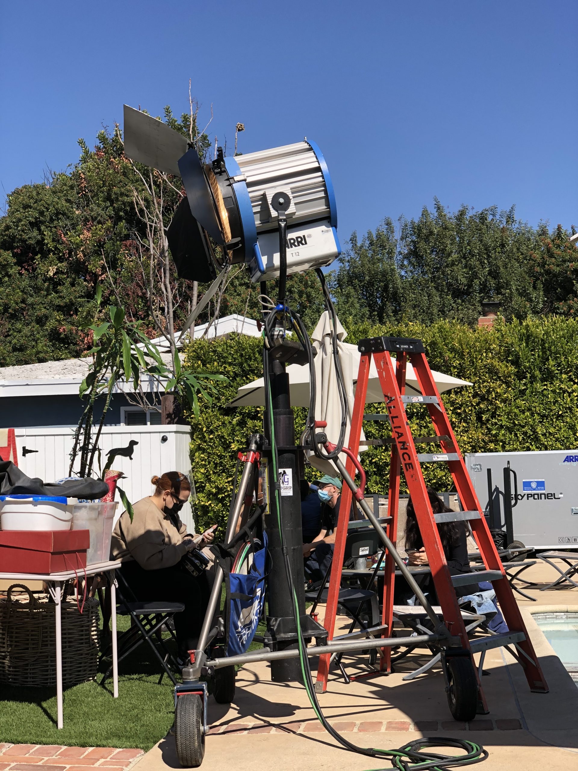 HMI light used for vertical video production