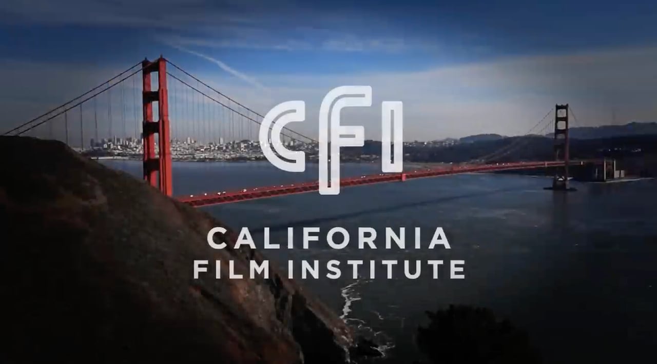 California Film Institute logo over the Golden Gate Bridge in the trailer