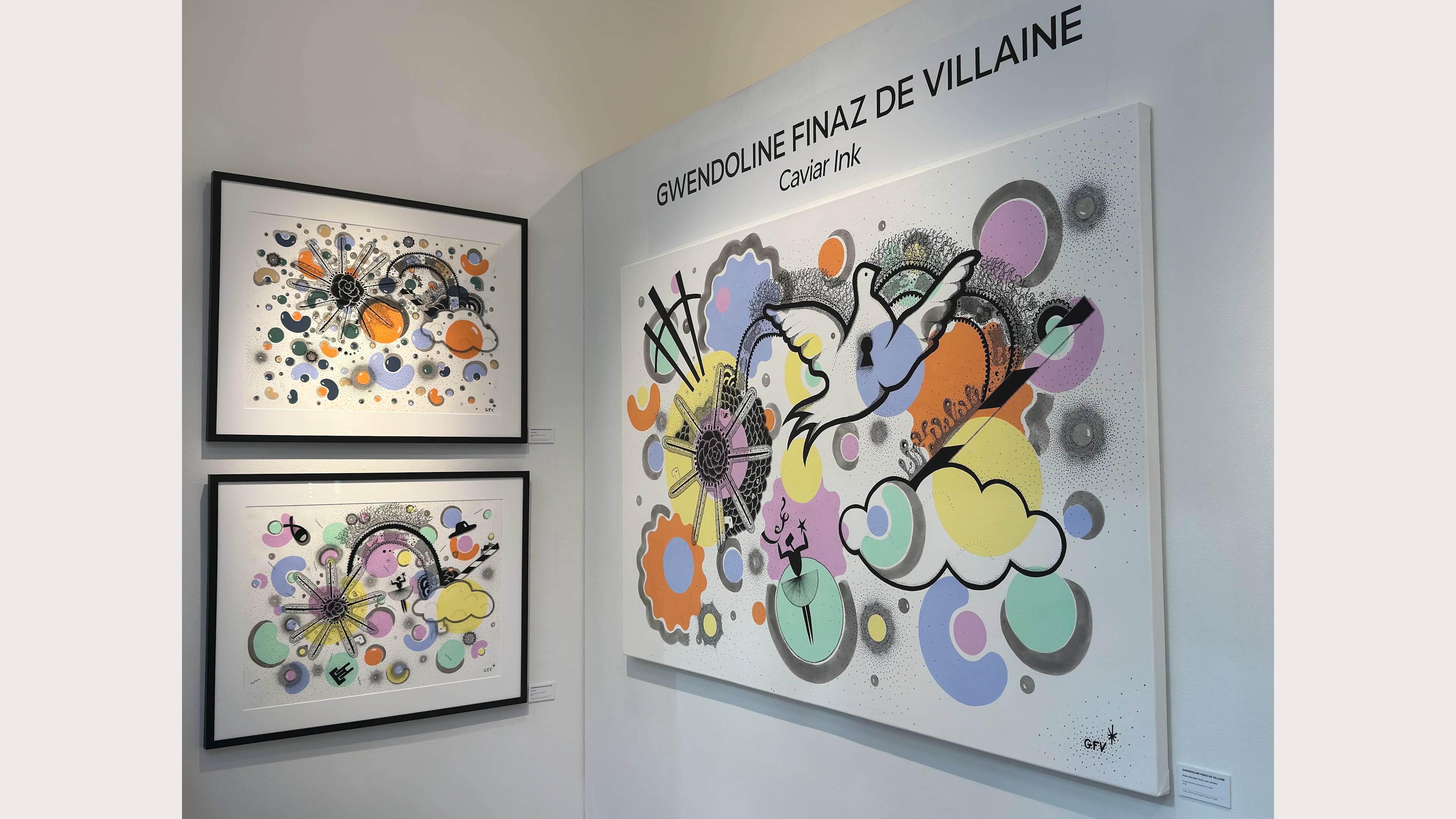 New York City gallery opening for Gwendoline Finaz de Villaine’s Caviar Ink exhibition
