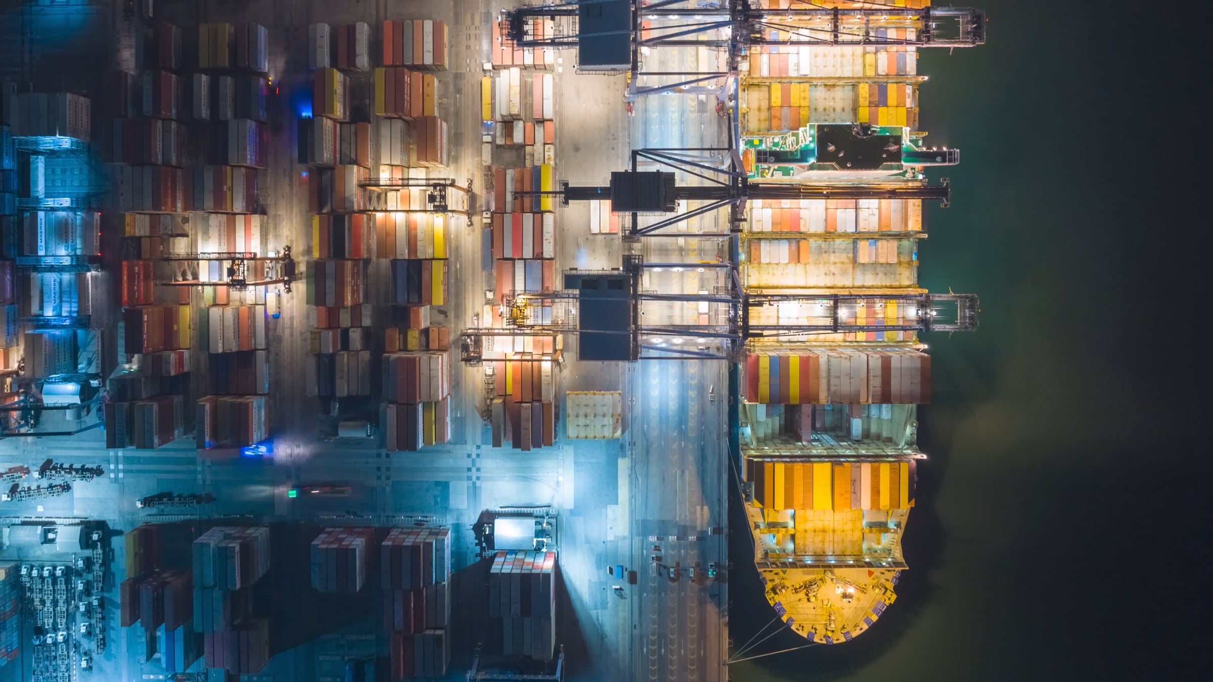 Container vessel and port infrastructure in Deloitte Climate Week NYC Ports video