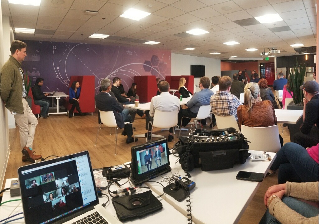 Live event switching and monitoring setup for the Twitter and IBM partnership announcement in San Francisco