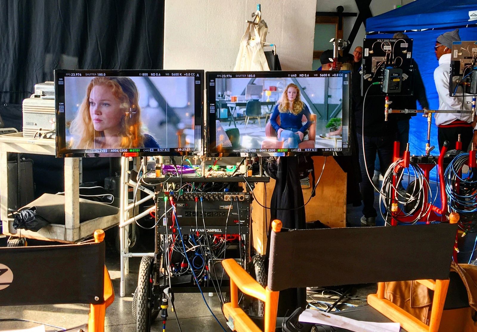 Video assist monitoring setup on a Capitola Media production