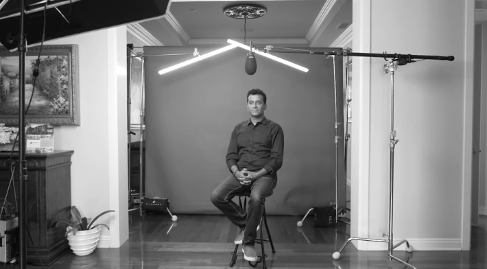 Lighting and grip equipment on a professional video production set