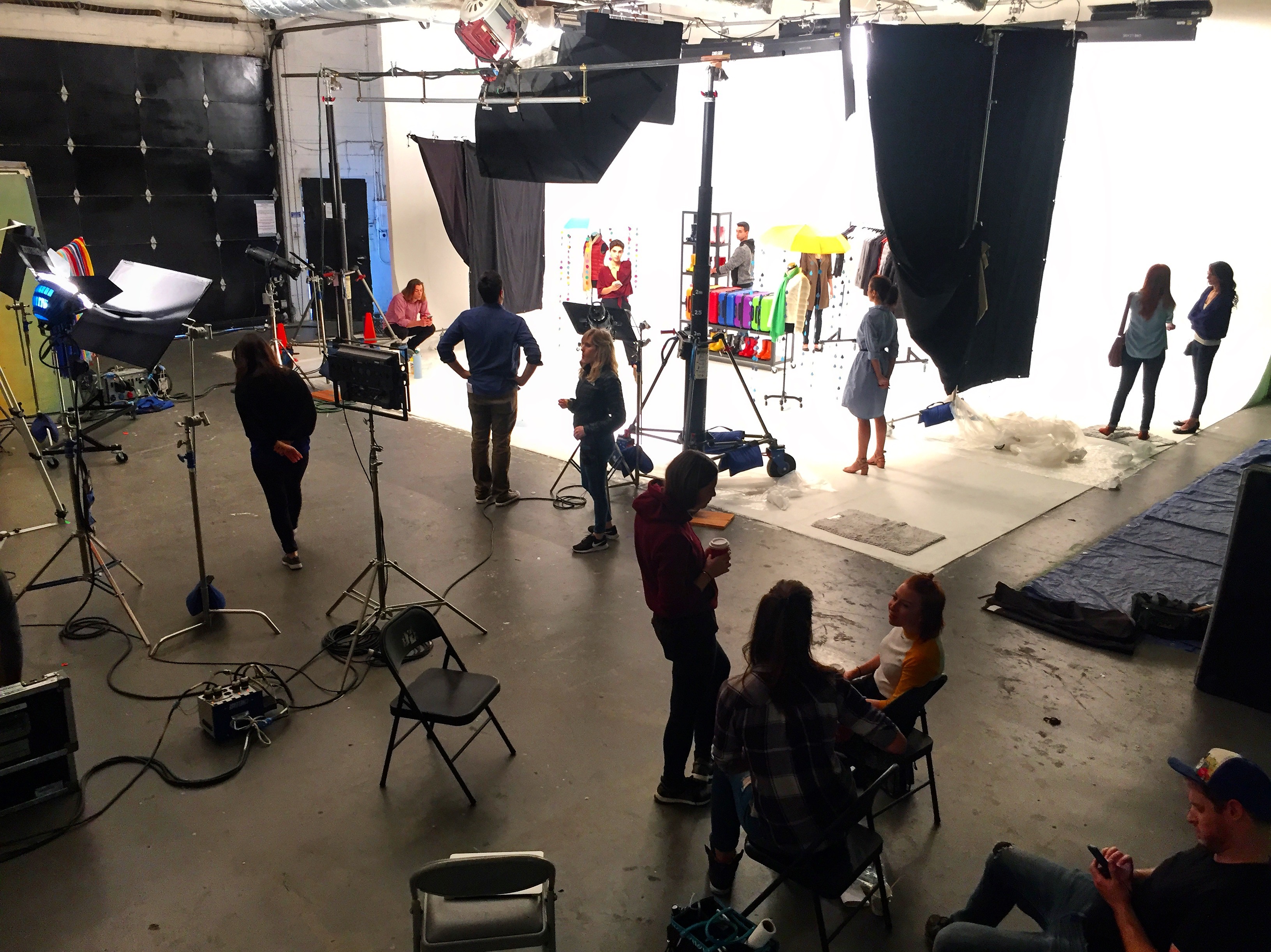 Script supervisor working on a professional video production set
