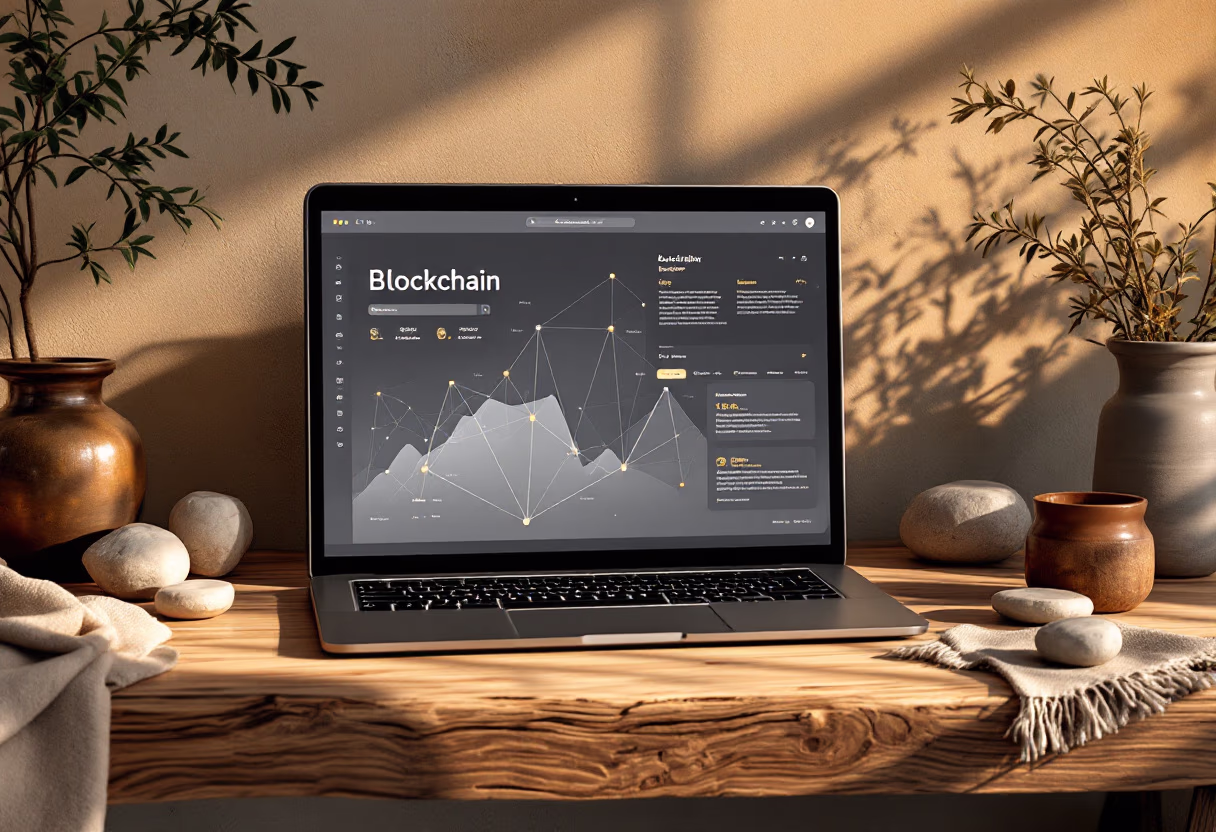 [digital project] image of blockchain network visualization (for a blockchain and cryptocurrency)