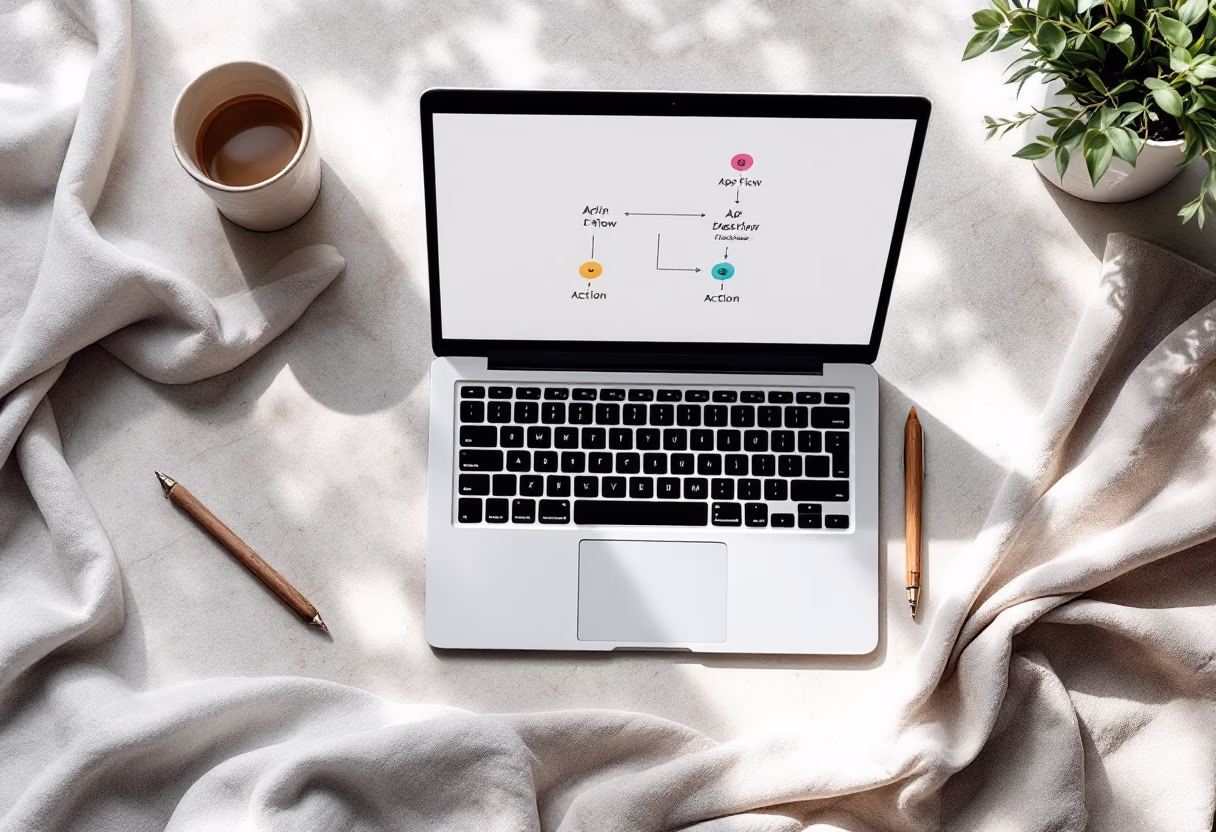 [interface] graphic design of app flow diagram (for a consumer apps)
