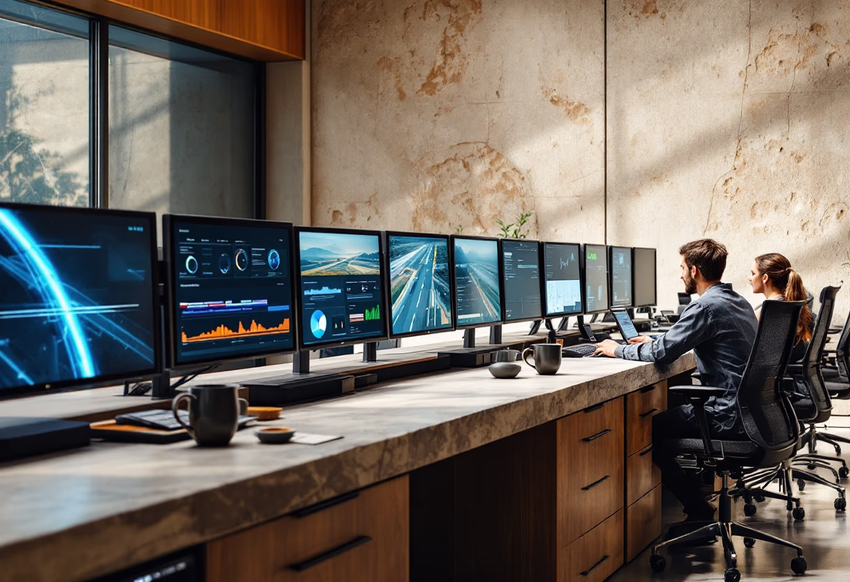 image of a traffic control center (for a mobility and transportation)