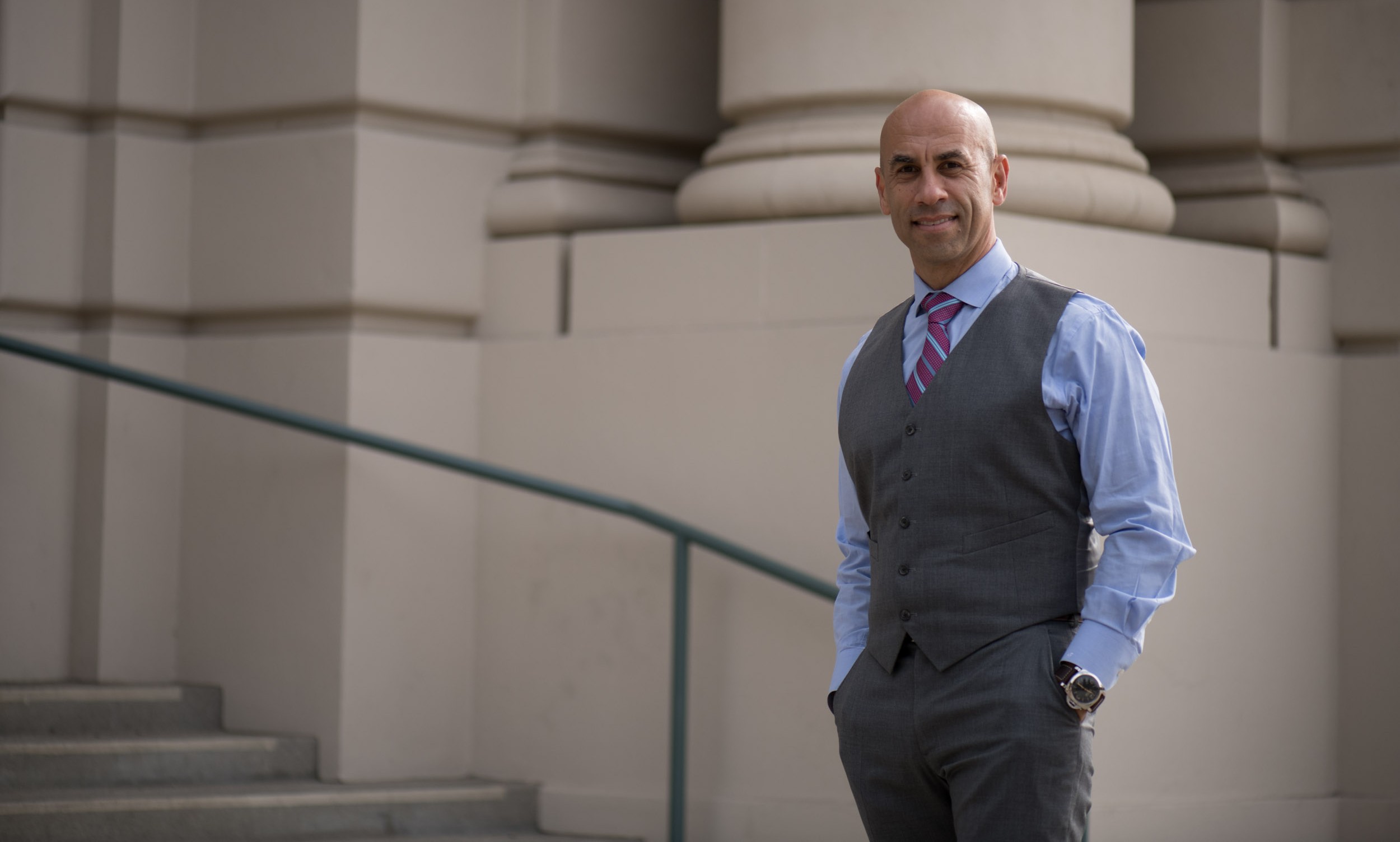 Attorney Haytham Faraj outside the courthouse